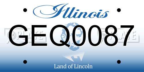 GEQ0087 Illinois License Plate