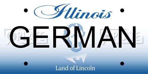 GERMAN Illinois License Plate