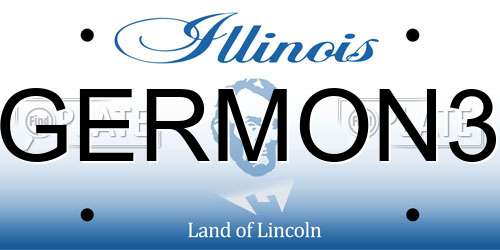 GERMON3 Illinois License Plate