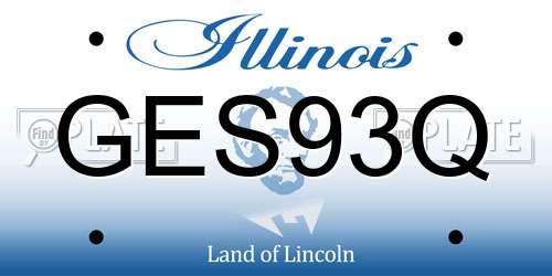 GES93Q Illinois License Plate