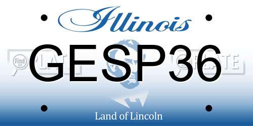 GESP36 Illinois License Plate