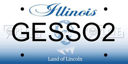 GESSO2 Illinois License Plate