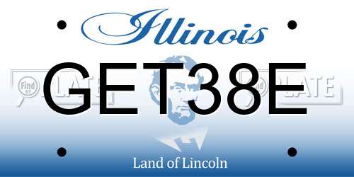 GET38E Illinois License Plate
