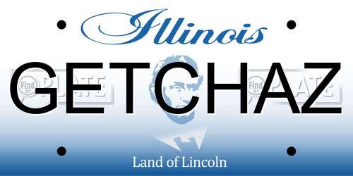 GETCHAZ Illinois License Plate