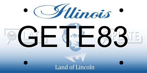 GETE83 Illinois License Plate