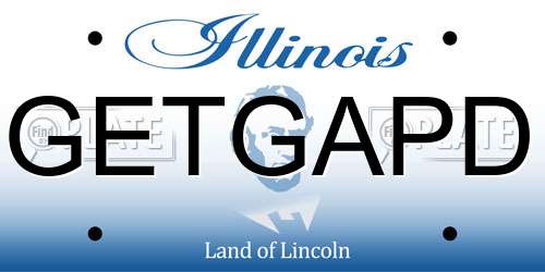 GETGAPD Illinois License Plate