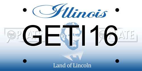 GETI16 Illinois License Plate