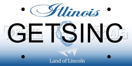 GETSINC Illinois License Plate