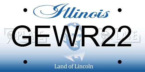 GEWR22 Illinois License Plate