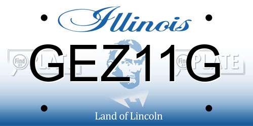 GEZ11G Illinois License Plate