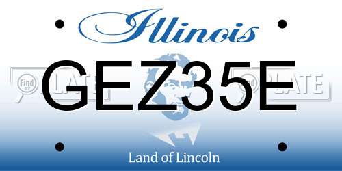 GEZ35E Illinois License Plate