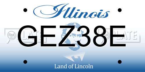 GEZ38E Illinois License Plate