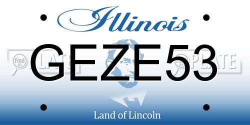 GEZE53 Illinois License Plate