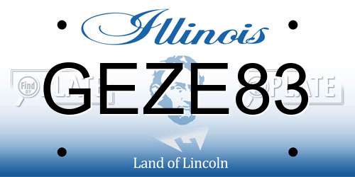 GEZE83 Illinois License Plate