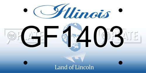GF1403 Illinois License Plate