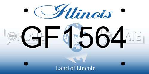 GF1564 Illinois License Plate