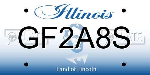 GF2A8S Illinois License Plate