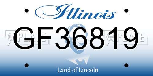 GF36819 Illinois License Plate