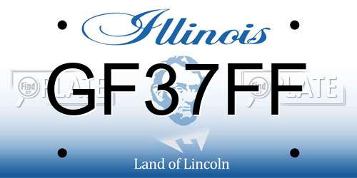 GF37FF Illinois License Plate
