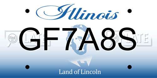 GF7A8S Illinois License Plate
