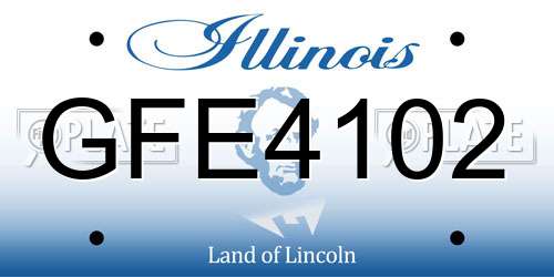 GFE4102 Illinois License Plate