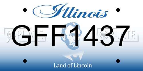 GFF1437 Illinois License Plate