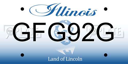 GFG92G Illinois License Plate