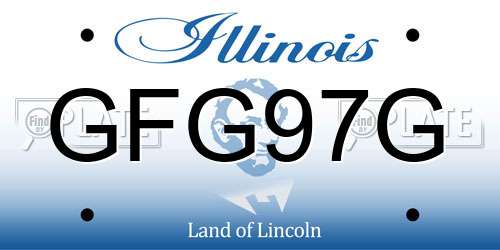 GFG97G Illinois License Plate