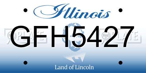 GFH5427 Illinois License Plate