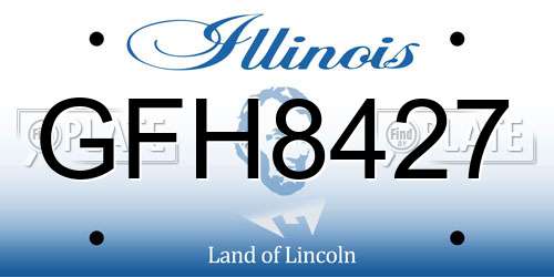 GFH8427 Illinois License Plate