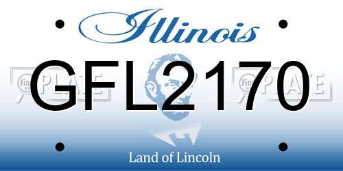 GFL2170 Illinois License Plate