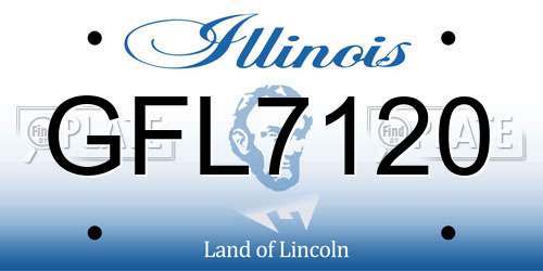 GFL7120 Illinois License Plate