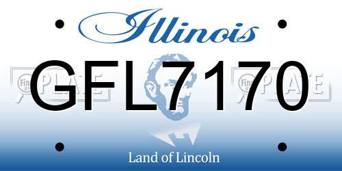 GFL7170 Illinois License Plate