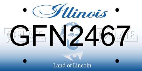 GFN2467 Illinois License Plate