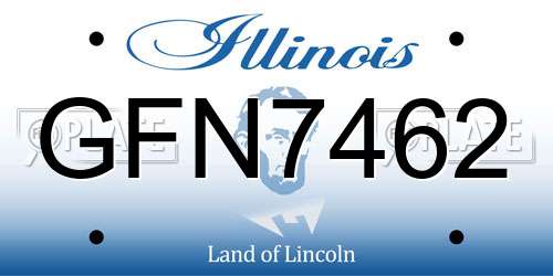 GFN7462 Illinois License Plate