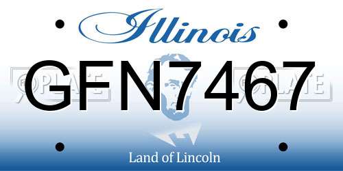 GFN7467 Illinois License Plate