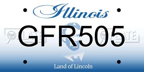 GFR505 Illinois License Plate