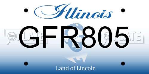 GFR805 Illinois License Plate