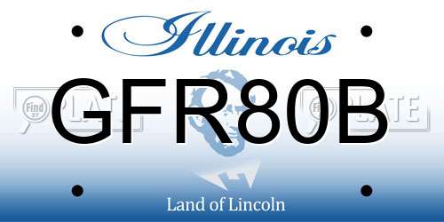 GFR80B Illinois License Plate