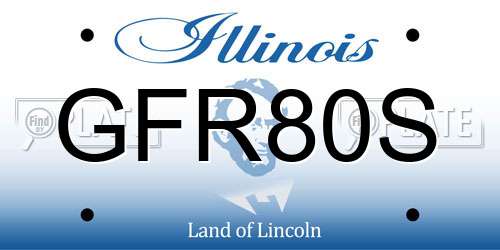 GFR80S Illinois License Plate