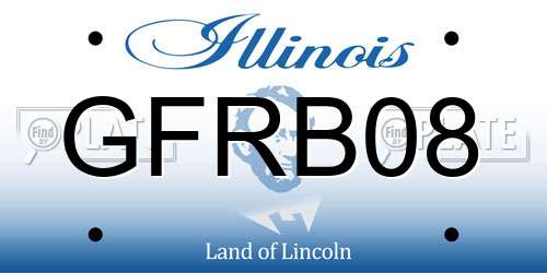 GFRB08 Illinois License Plate