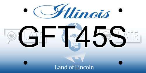 GFT45S Illinois License Plate