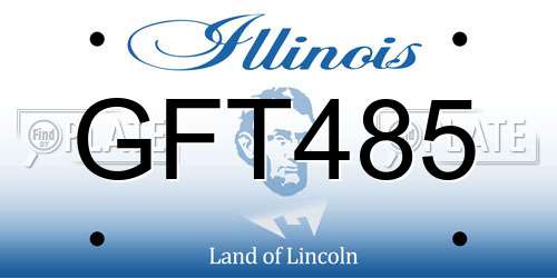 GFT485 Illinois License Plate