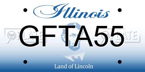 GFTA55 Illinois License Plate