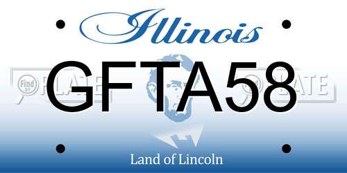 GFTA58 Illinois License Plate
