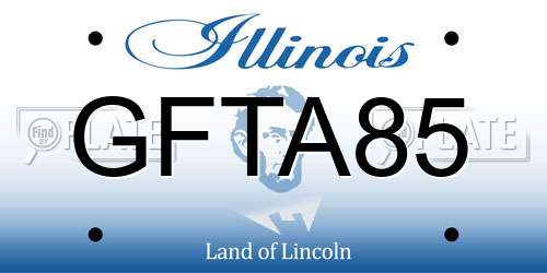 GFTA85 Illinois License Plate