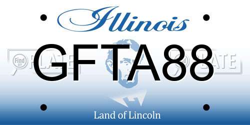 GFTA88 Illinois License Plate