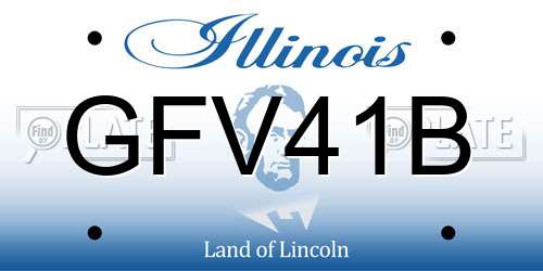 GFV41B Illinois License Plate