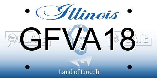GFVA18 Illinois License Plate