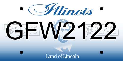 GFW2122 Illinois License Plate